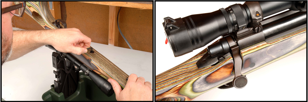 Boyds Featherweight Thumbhole stock Forest Camo color scheme installation