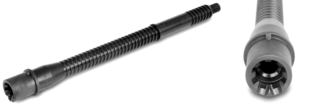 Green Mountain ribbed barrel extension detail