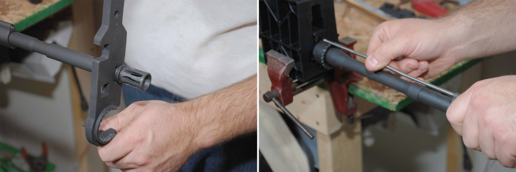 Rifle barrel disassembly steps